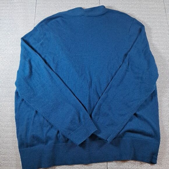 J Jill Womens Cerulean Blue Wrap Sweater  2X Long Sleeve Coastal Effortless Boho - Picture 4 of 4